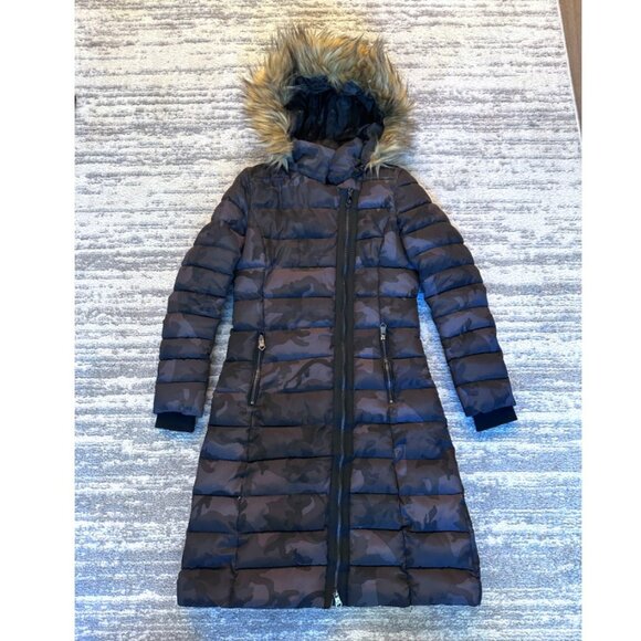 Nanette Lapore Camo Long Puffer Coat - Picture 1 of 4